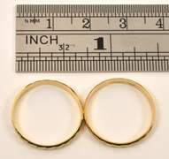 Glittering Matched Pair of 14k Bands