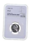 PF67 1950 Jefferson Nickel - Graded NGC