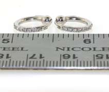 In-Style Platinum Huggie Diamond Earrings