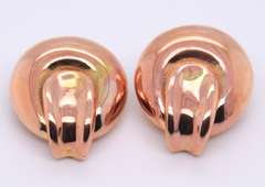 Charming Rose Gold Double Loop Knot Earrings
