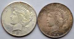 1922 &1926 BU Peace Dollars