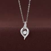 Small Daily wear Pave Stone Bail Pendant