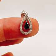 14kt Gold, Blue Sapphire, & Diamond Earrings