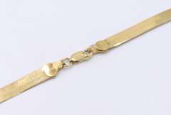 Vintage Sterling Silver Signed Herringbone Necklace
