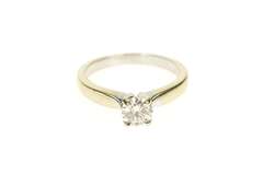 18K White Gold 0.69 Ct Brilliant Diamond Solitare Engagement Ring