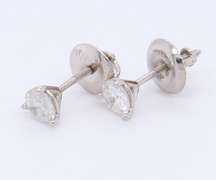Elegant White Gold Diamond Stud Earrings