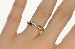 18K White Gold 0.69 Ct Brilliant Diamond Solitare Engagement Ring