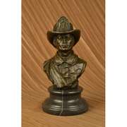 Fireman Fighting Fire in Action Bronze Statue