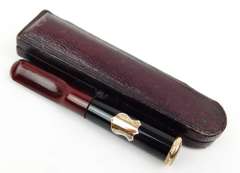 Early Cigar Holder with Leather Case