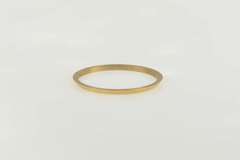14K Yellow Gold Vintage NOS 1950's Grooved Wedding Band Ring