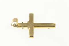 14K Yellow Gold Catholic Crucifix Rosary Accent Cross Symbol Pendant