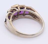 Vintage Sterling Silver Amethyst Ring