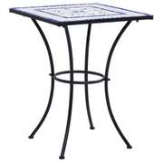 Bistro Table Blue and White 23.6 inch Ceramic