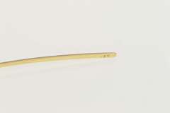 14K Yellow Gold Pearl Round Bar Boutonniere Formal Wedding Stick Pin