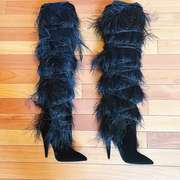 Brand New Saint Laurent Ostrich Boots! Retail $10,000!