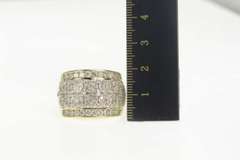 10K Yellow Gold 2.01 Ctw Diamond Encrusted Squared Statement Ring