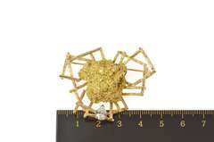 14K Yellow Gold 0.63 Ct Pear Diamond Raw Nugget Geometric Pin/Brooch