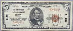 $5 &$ 10 1929 Series National Ilion New York Notes