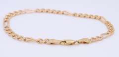 Stunning Yellow Gold Figaro Link Bracelet