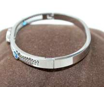 Stainless Steel Silver Color Gold Luck Bracelet