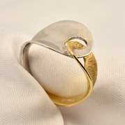 Modern Bi-Color Gold Ring