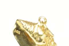 14K Yellow Gold 3D Conch Shell Ocean Sea Beach Motif Charm/Pendant