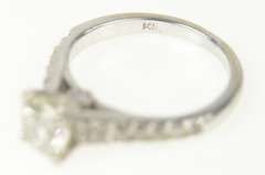 14K White Gold 1.50 Ctw Classic Diamond Cathedral Engagement Ring