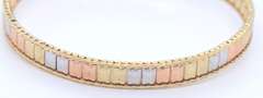 Powerful Tri Color Gold Link Bracelet