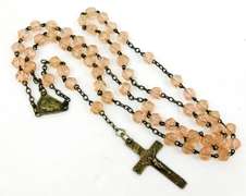 Vintage Pink Crystal Rosary