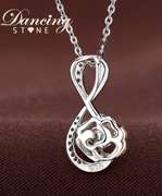 Two Tone 18k Rose Gold Plating Infinity Style Pendant