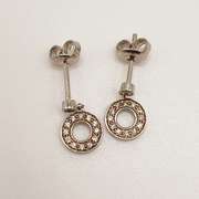 14kt White Gold & Diamond Earrings