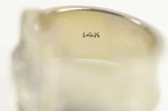 14K White Gold 1930's 0.61 Ctw Old European Diamond Buckle Ring