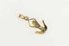 14K Yellow Gold Feminine Figure Fertility Motherhood Energy Pendant