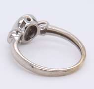 Dazzling  White Gold Milgrain Halo Engagement Ring
