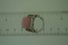 Sterling Silver Pink Stone Cocktail Ring