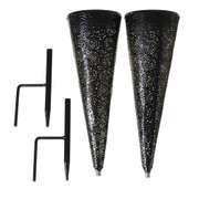 2Pcs Solar Powered LED Garden Hollowed Light Floor