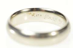 Platinum Men's Cross Design Christian Wedding Band Ring