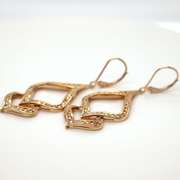 Gorgeous Dangling Diamond Earrings in 18K Yellow Gold