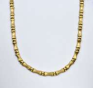 Fashionable 14k Bamboo Style Necklace