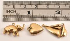 Fun Group of 3 14k Charms for Bracelet