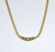 14k Necklace with Diamond Center Panel