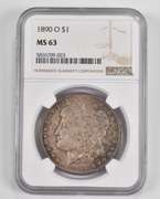 MS63 1890-O Morgan Silver Dollar - Graded NGC