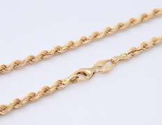 Nice Yellow Gold Rope Chain Necklace