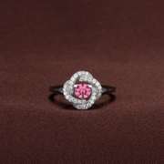 Promise of love Ring In Swarovski Light pink stone