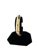 Yellow Gold Cuban Link Bracelet w/ Engravable Curved Linked ID