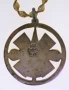 Mexico Sterling Silver Mayan Sun God Pendant With Italian Rope Chain