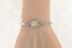 0.50 Ctw Diamond Omega 12.2mm Face Women's Watch