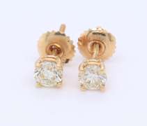 Elegant 14kt YG Diamond Stud Earrings