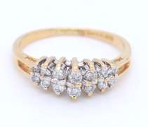 14KT Yellow Gold Art Deco Diamond Band