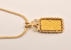 24k Ingot Pendant on a Necklace